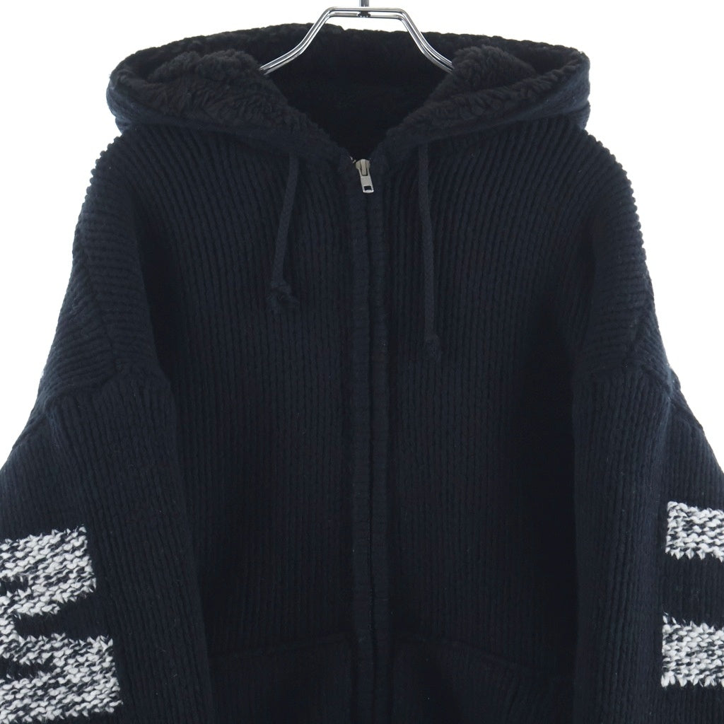 SUPREME(シュプリーム) 25AW Faux Shearling Lined Zip Up Hooded Sweater フェイクシアリングラインド ジップアップフーディーセーター ブラック