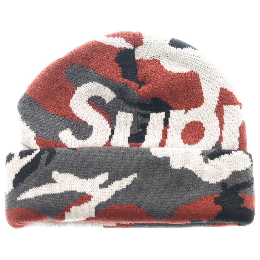 SUPREME(シュプリーム) 25AW Camo Big Logo Beanie Snow Camo ビッグロゴ カモ ビーニー ニットキャップ 帽子 レッド