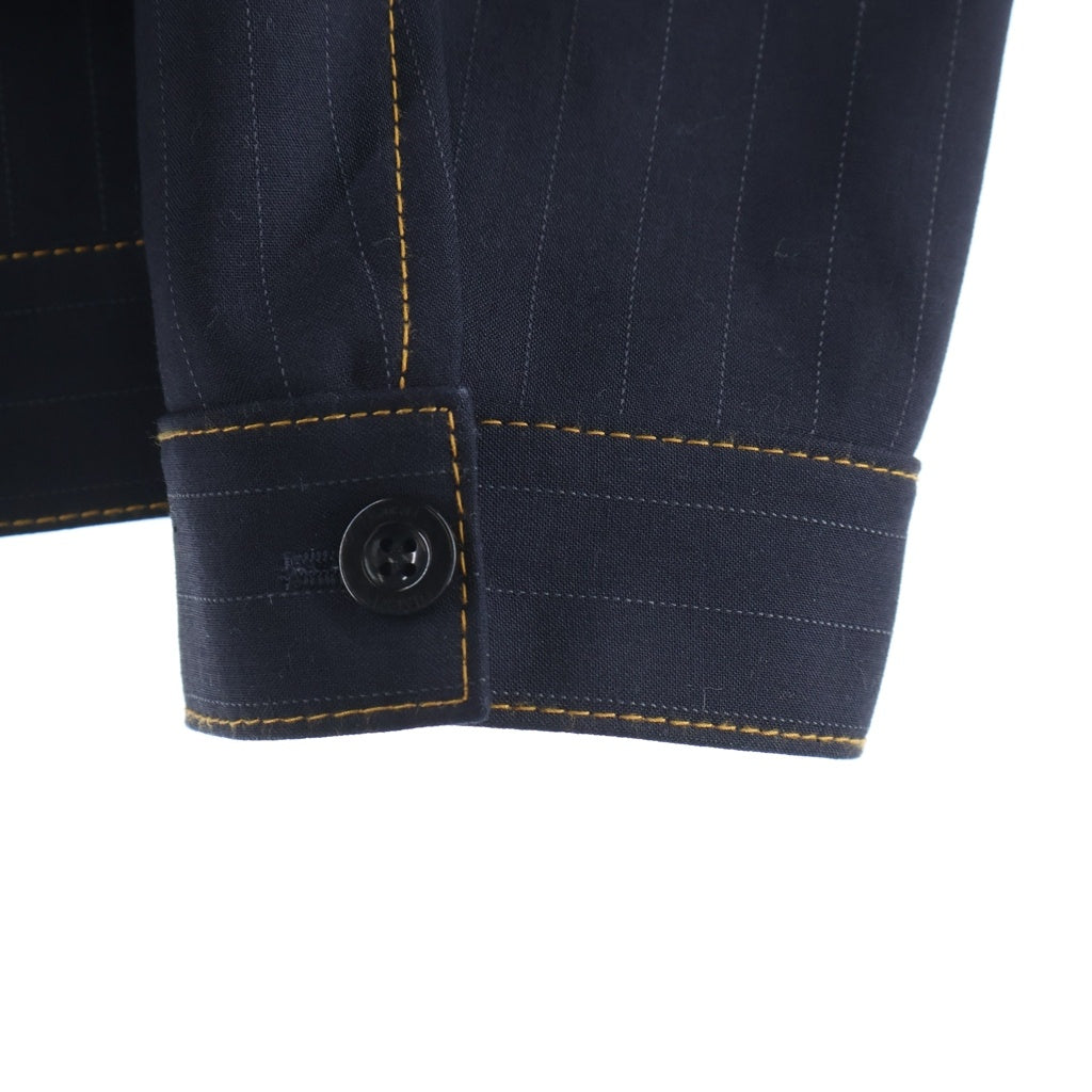 Sacai(サカイ) 24SS CHALK STRIPE BONDING JACKET 裏地デニム切り替え