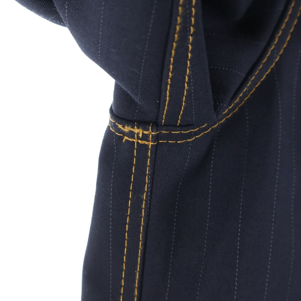 Sacai(サカイ) 24SS CHALK STRIPE BONDING JACKET 裏地デニム切り替え