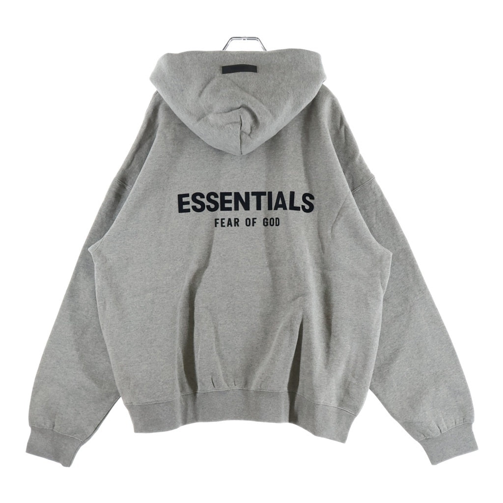 FEAR OF GOD ESSENTIALS(フィアオブゴッド エッセンシャルズ) フェルトロゴスウェットプルオーバーパーカー グレー