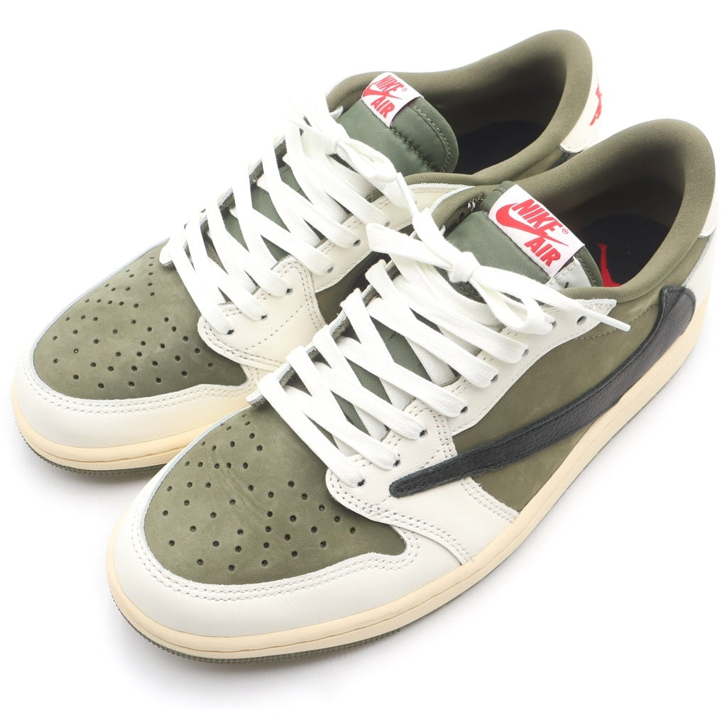 NIKE(ナイキ) ×TRAVIS SCOTT AIR JORDAN 1 LOW OG SP REVERSE OLIVE DM7866-200 トラヴィススコット エアジョーダン 1リバースオリーブ ローカットスニーカー US9/27.5cm