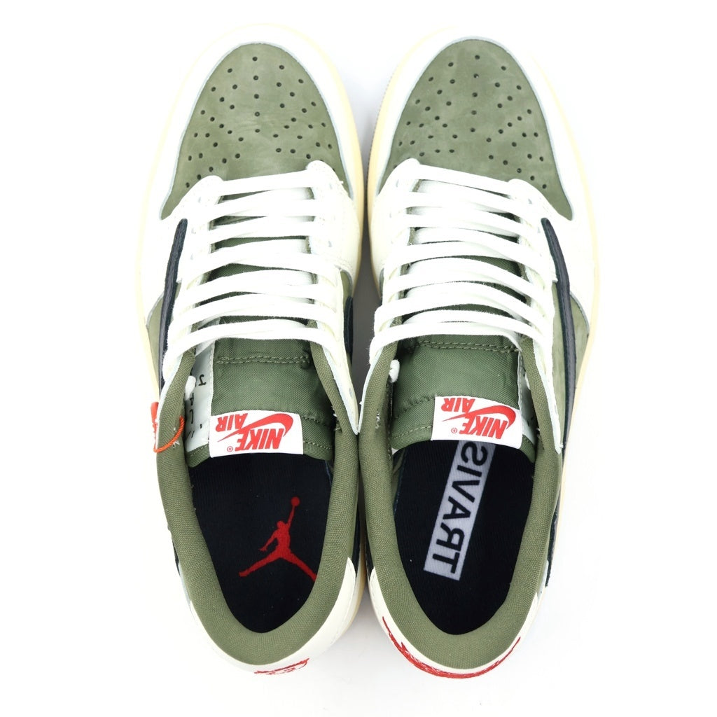 NIKE(ナイキ) ×TRAVIS SCOTT AIR JORDAN 1 LOW OG SP REVERSE OLIVE DM7866-200 トラヴィススコット エアジョーダン 1リバースオリーブ ローカットスニーカー US9/27.5cm