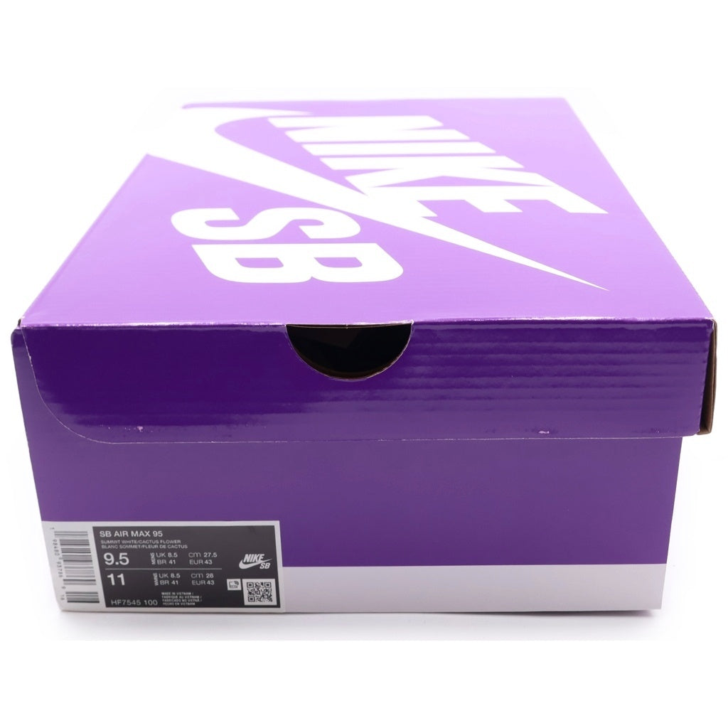 NIKE SB(ナイキエスビー) AIR MAX 95 SUMMIT WHITE CACTUS FLOWER HF7545-100 エアマックス95 サミットホワイト カクタスフラワー ローカットスニーカー ホワイト/パープル US9.5/27.5cm