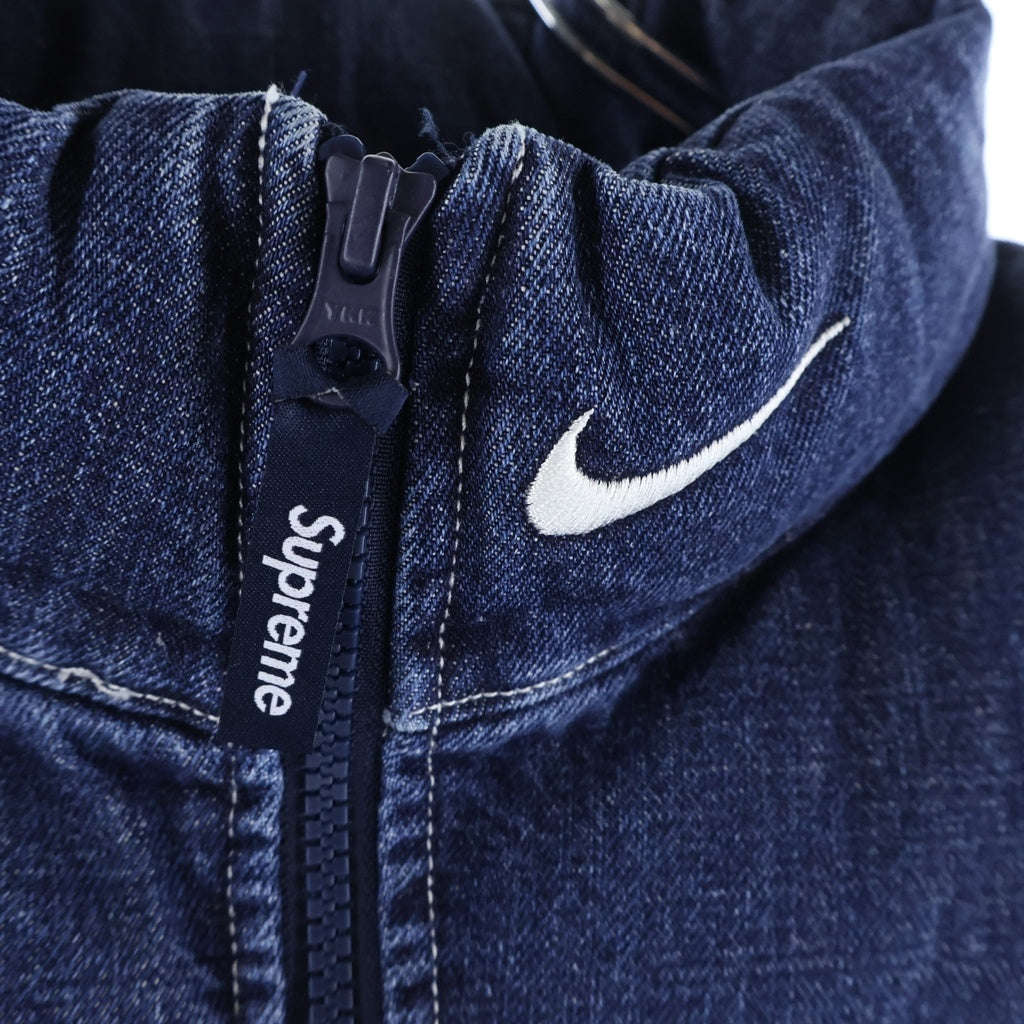 SUPREME(シュプリーム) ×NIKE Denim Puffer Vest FQ0323-010 ロゴデザイン デニム パファー ベスト ジャケット インディゴ
