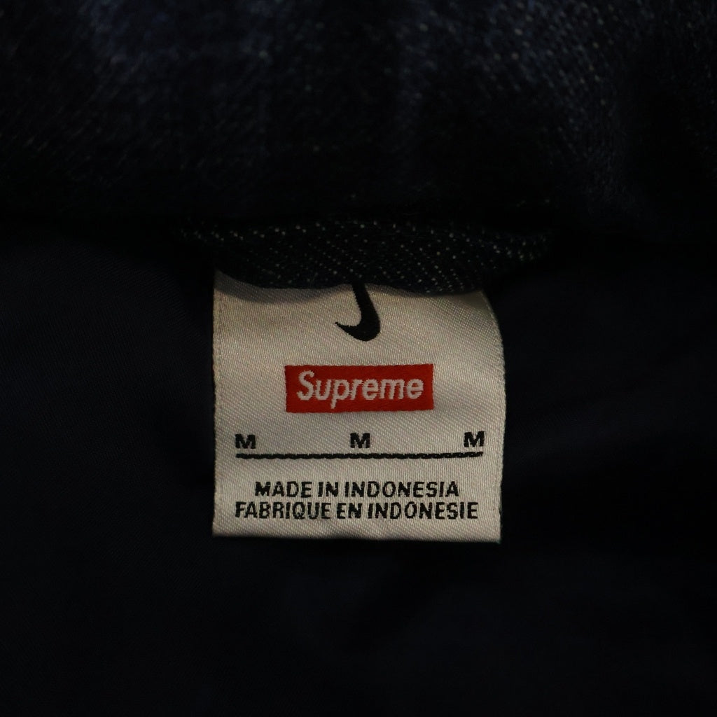 SUPREME(シュプリーム) ×NIKE Denim Puffer Vest FQ0323-010 ロゴデザイン デニム パファー ベスト ジャケット インディゴ