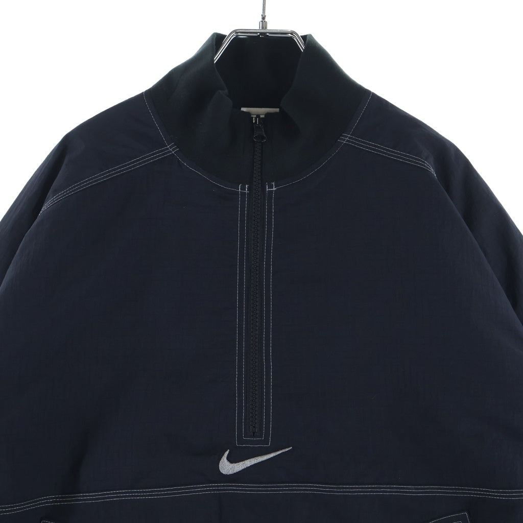 SUPREME(シュプリーム) 24SS ×NIKE Ripstop Pullover ナイキ リップストップ プルオーバー 長袖シャツ ブラック FQ0340-010