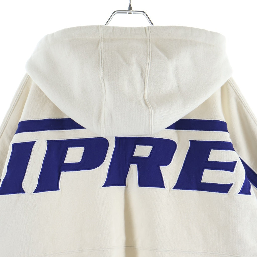SUPREME(シュプリーム) 24SS Wrapped Half Zip Hooded Sweatshirt ワープドハーフジップスウェット プルオーバー パーカーアイボリー