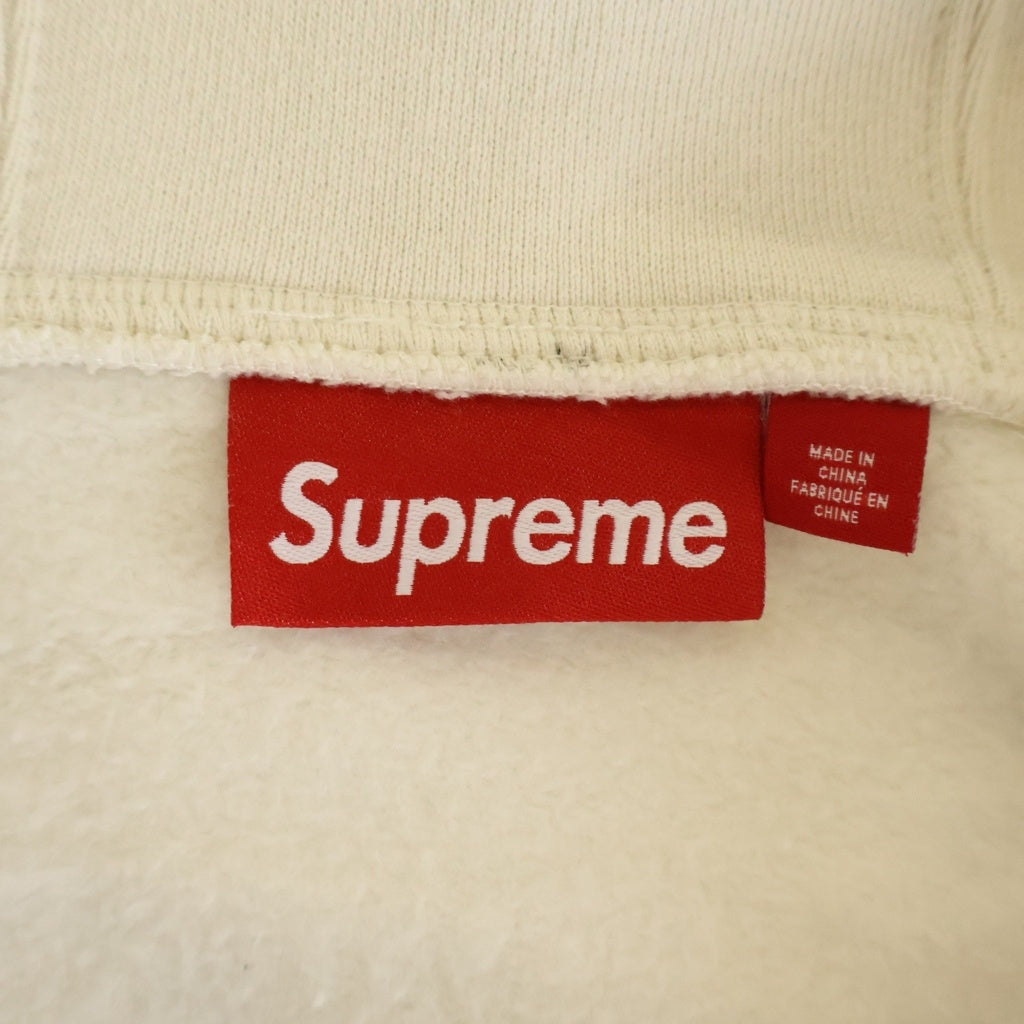 SUPREME(シュプリーム) 24SS Wrapped Half Zip Hooded Sweatshirt ワープドハーフジップスウェット プルオーバー パーカーアイボリー