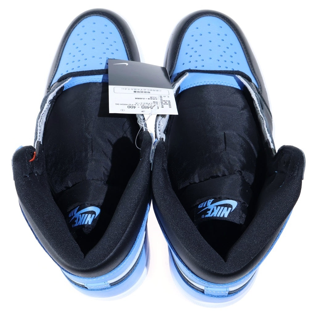 NIKE(ナイキ) AIR JORDAN 1 RETRO OG UNIVERSITY BLUE/UNC TOE DZ5485-400 エアジョーダン1 レトロ ハイカットスニーカー ブルー/ホワイト US9/27cm