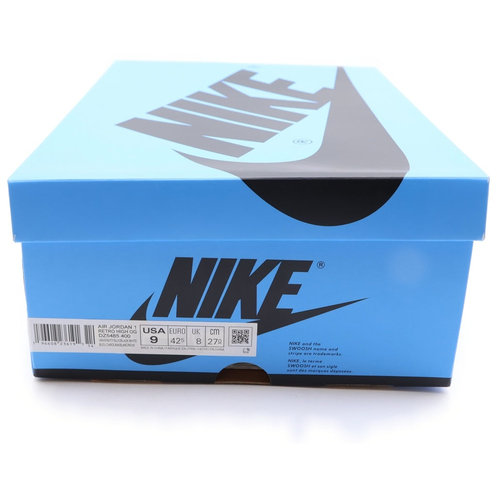 NIKE(ナイキ) AIR JORDAN 1 RETRO OG UNIVERSITY BLUE/UNC TOE DZ5485-400 エアジョーダン1 レトロ ハイカットスニーカー ブルー/ホワイト US9/27cm
