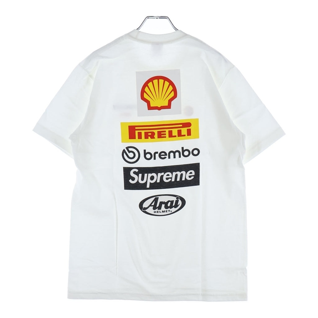 SUPREME(シュプリーム) 24SS Ducati Logos Tee ドゥカティ ロゴプリントクルーネック半袖Tシャツカットソー ホワイト