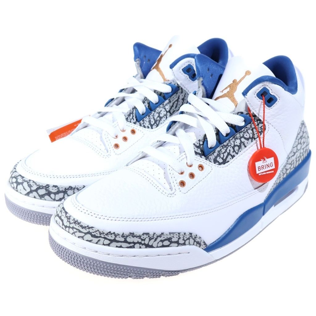 NIKE(ナイキ) AIR JORDAN 3 RETRO TRUE BLUE AND COPPER CT8532-148 エアジョーダン3 レトロ ローカットスニーカー ホワイト/ブルー US9/27cm