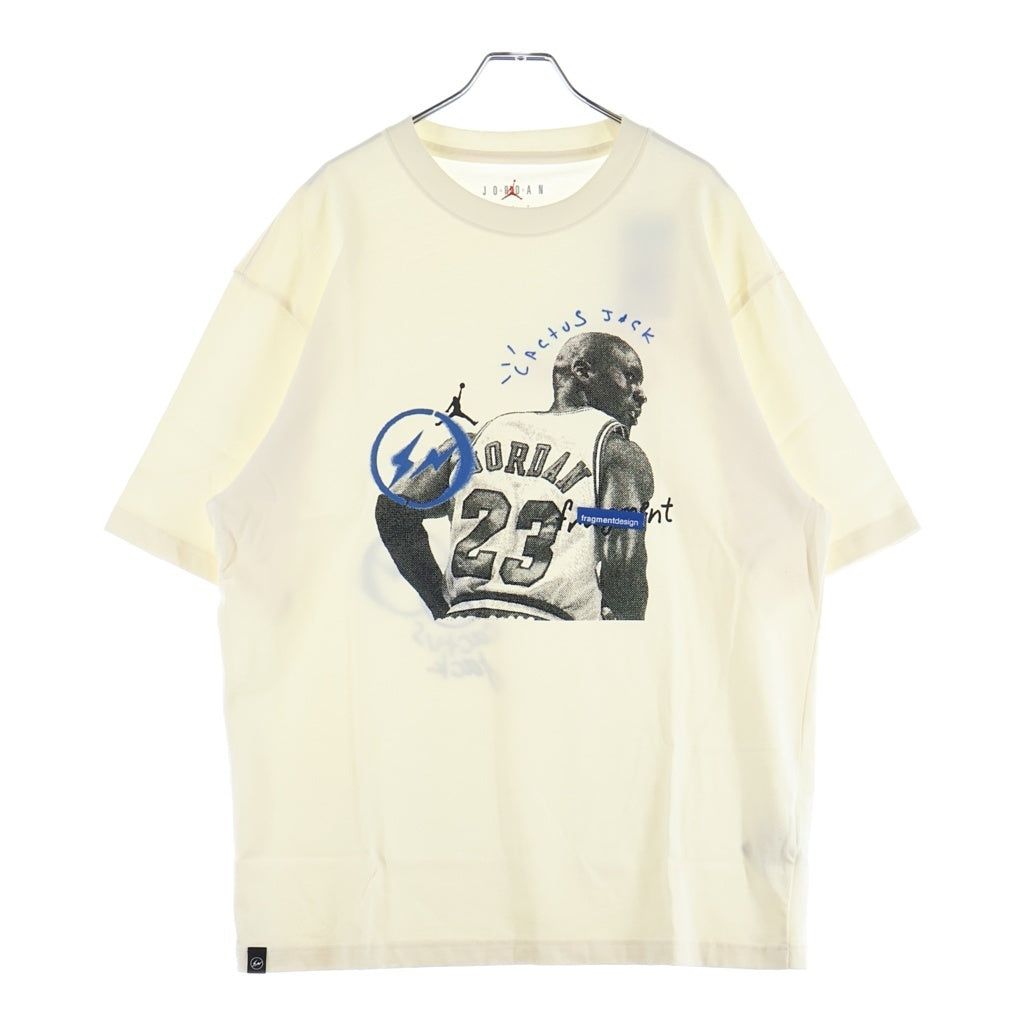 NIKE(ナイキ) ×Travis Scott ×Fragment Air Jordan Tee トラヴィススコット フラグメント エアジョーダン ロゴプリントクルーネック半袖Tシャツカットソー DJ0619-133