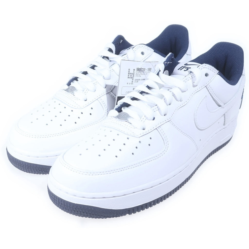 NIKE(ナイキ) ×LIL YACHTY US FORCE 1 LOW WHITE AND MIDNIGHT NAVY IB5720-100 リルヨッティ エアフォース1 ローカットスニーカー ホワイト US9/27cm