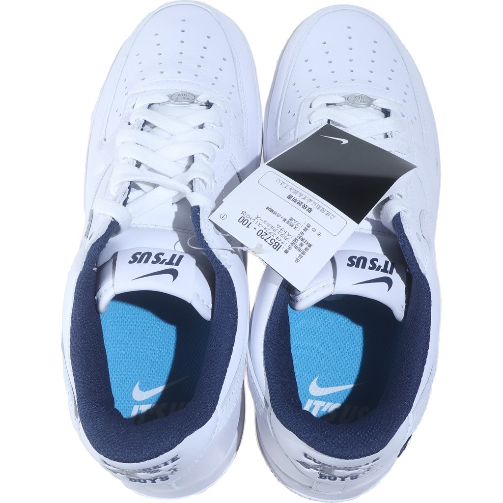 NIKE(ナイキ) ×LIL YACHTY US FORCE 1 LOW WHITE AND MIDNIGHT NAVY IB5720-100 リルヨッティ エアフォース1 ローカットスニーカー ホワイト US9/27cm