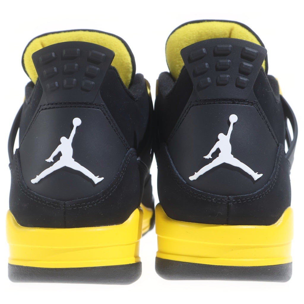 NIKE(ナイキ) AIR JORDAN 4 RETRO THUNDER DH6927-017 エアジョーダン1 レトロ ローカットスニーカー ブラック/イエロー US9/27cm
