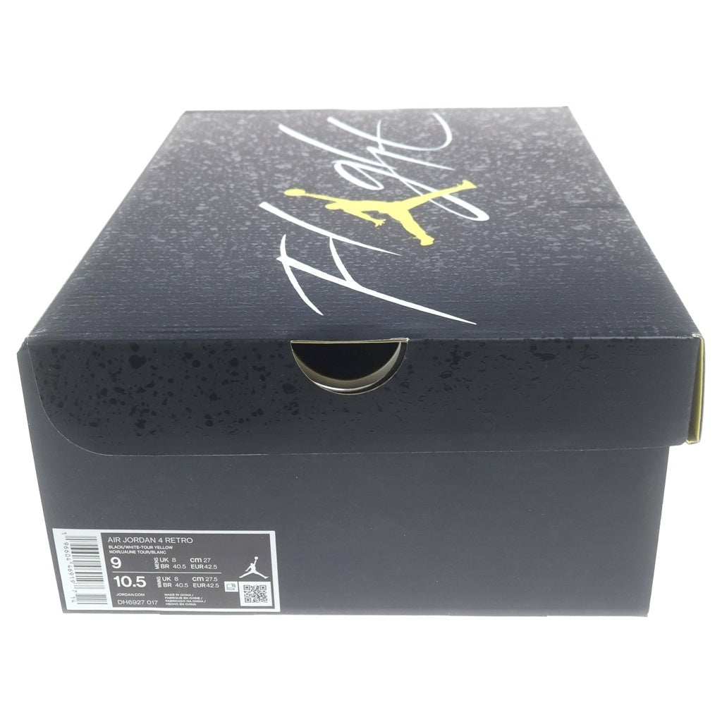 NIKE(ナイキ) AIR JORDAN 4 RETRO THUNDER DH6927-017 エアジョーダン1 レトロ ローカットスニーカー ブラック/イエロー US9/27cm