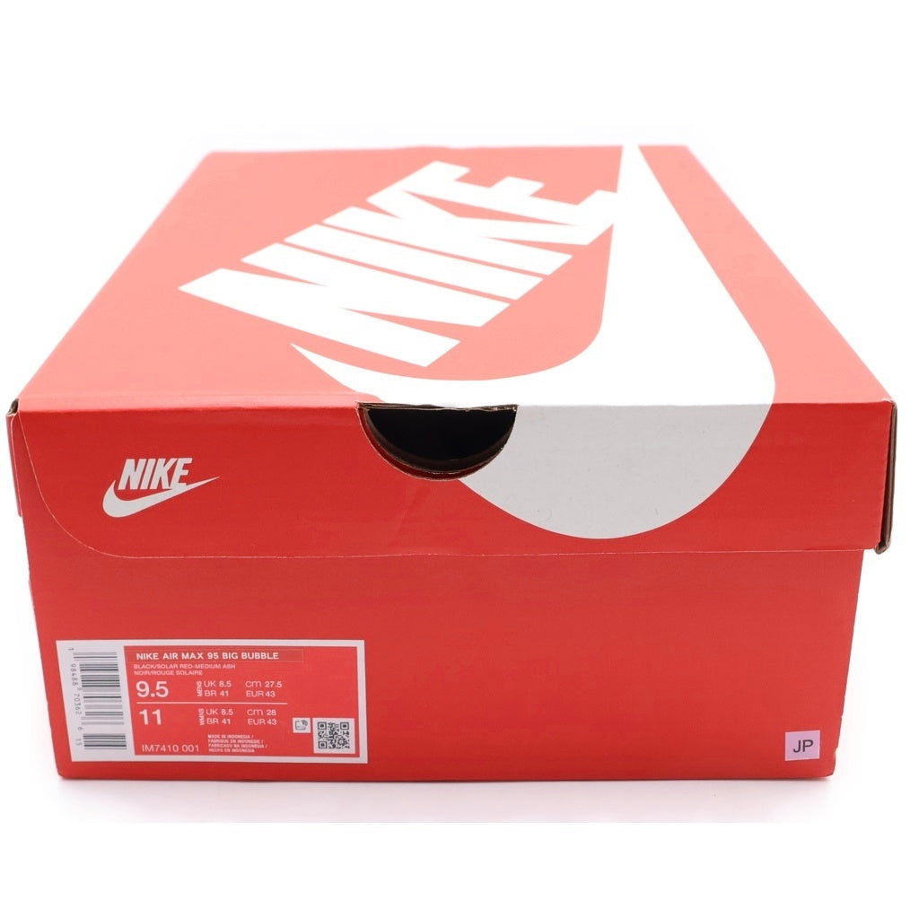 NIKE(ナイキ) AIR MAX 95 OG BIG BUBBLE MEDIUM ASH/SOLAR RED IM7410-001 エアマックス95 ビッグダブル ローカットスニーカー ピンク/グレー US9.5/27.5cm