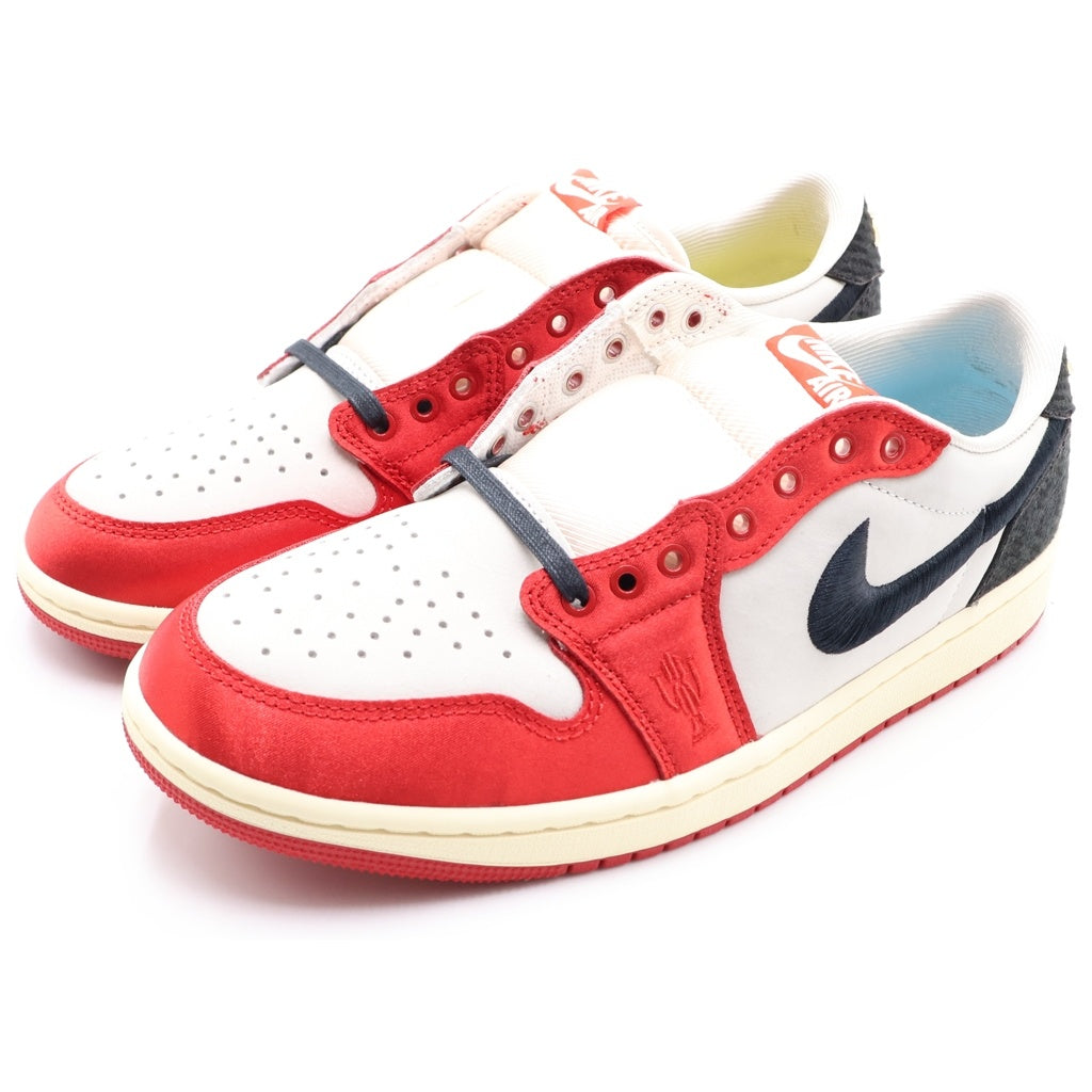NIKE(ナイキ) ×Trophy Room AIR JORDAN 1 LOW OG FN0432-100 トロフィールーム エアジョーダン1 ローカットスニーカー レッド/ブラック/ホワイト US9.5/27.5cm