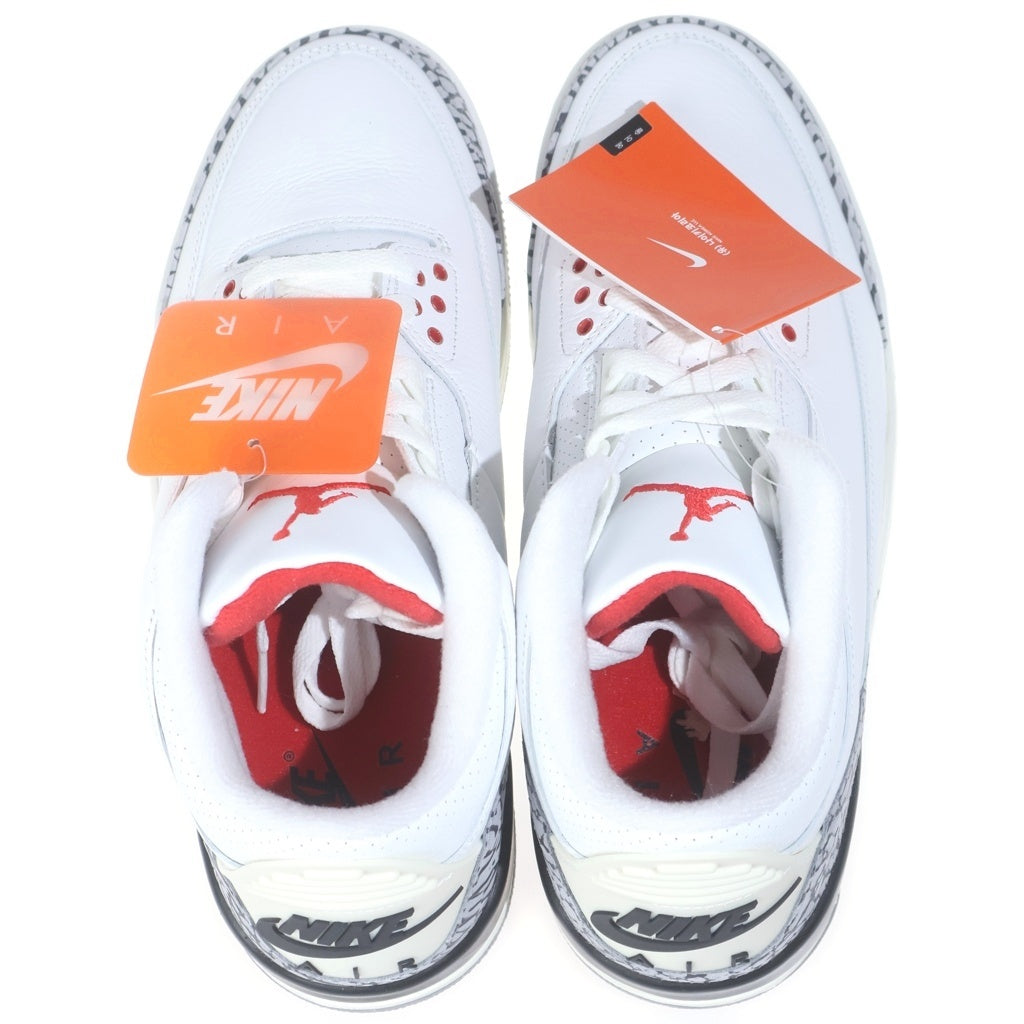 NIKE(ナイキ) AIR JORDAN 3 RETRO WHITE CEMENT REIMAGINED DN3707-100 エアジョーダン3 レトロ ホワイトセメント リイマジンド ハイカットスニーカー ホワイト US9/27cm