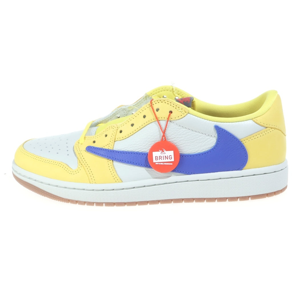NIKE(ナイキ) ×TRAVIS SCOTT WMNS AIR JORDAN 1 RETRO LOW OG Canary トラヴィススコット ウィメンズ エアジョーダン1 ローカットスニーカー US11/28cm DZ4137-700 レディース