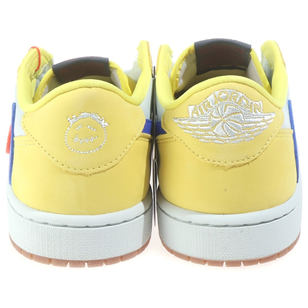 NIKE(ナイキ) ×TRAVIS SCOTT WMNS AIR JORDAN 1 RETRO LOW OG Canary トラヴィススコット ウィメンズ エアジョーダン1 ローカットスニーカー US11/28cm DZ4137-700 レディース