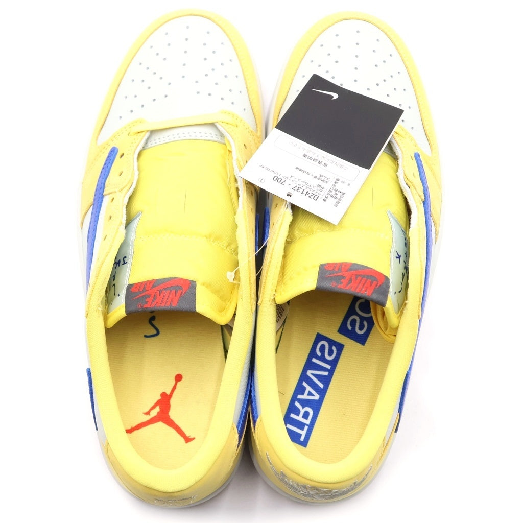 NIKE(ナイキ) ×TRAVIS SCOTT WMNS AIR JORDAN 1 RETRO LOW OG Canary トラヴィススコット ウィメンズ エアジョーダン1 ローカットスニーカー US11/28cm DZ4137-700 レディース