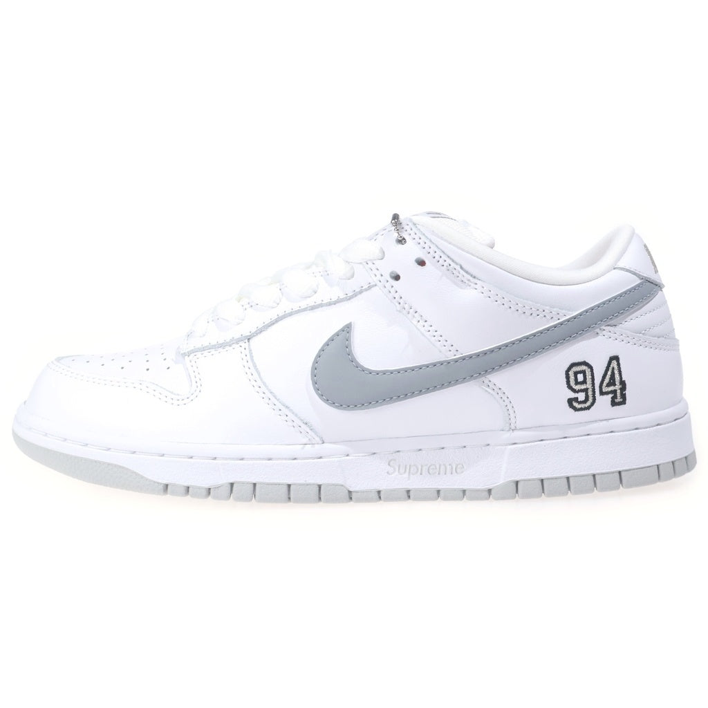 NIKE(ナイキ) ×SUPREME DUNK LOW OG QS REFLECTIVE GREY HQ8487-100 シュプリーム リフレクティブ ダンク ローカットスニーカー ホワイト/グレー US9.5/27.5cm