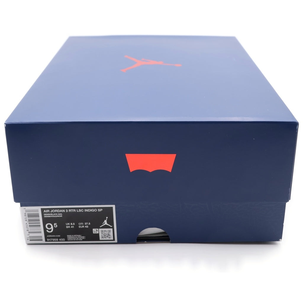 NIKE(ナイキ) ×Levi's AIR JORDAN 3 RTR LSC INDIGO SP IH7959-400 リーバイス エアジョーダン 3 デニム ハイカットスニーカー インディゴ US9.5/27.5cm