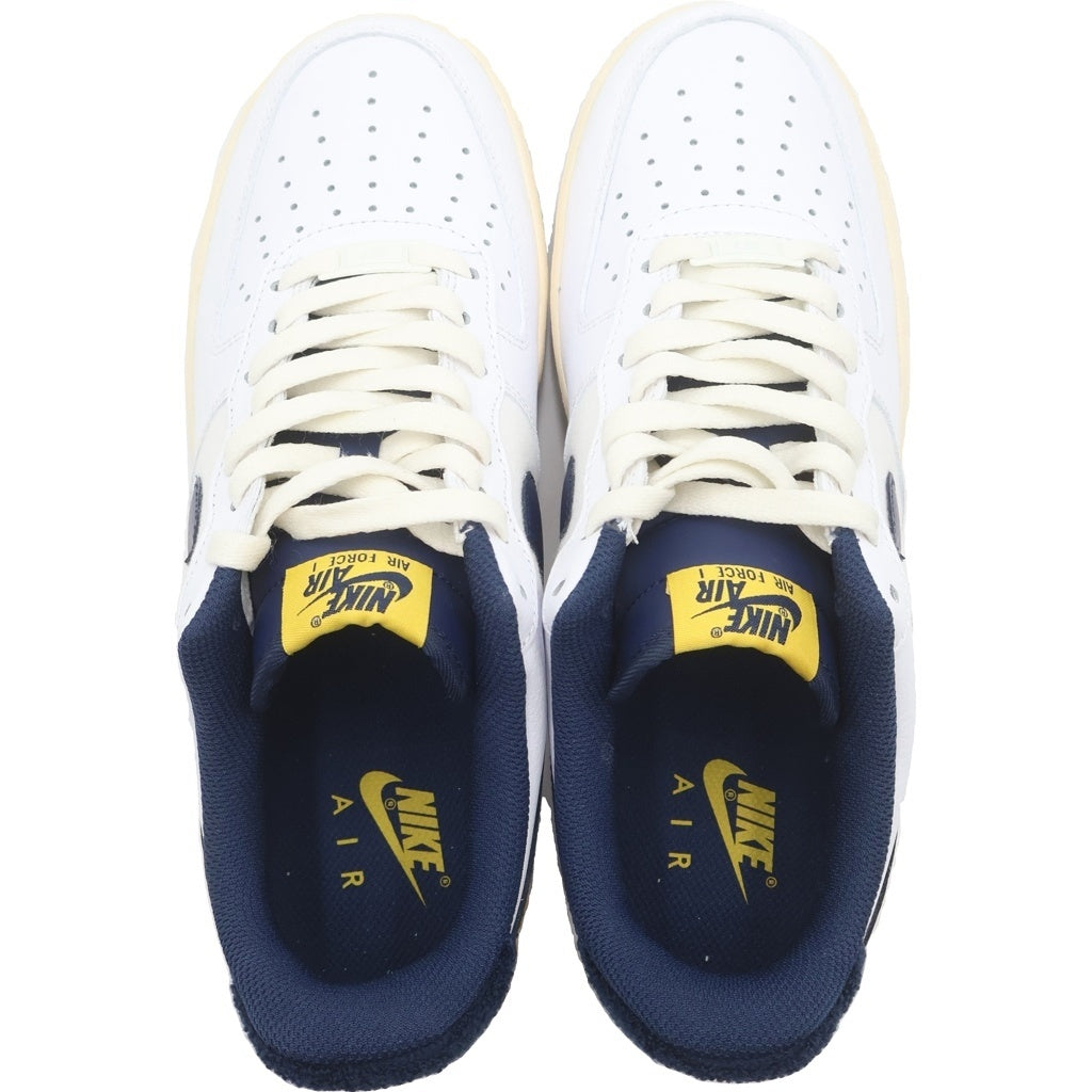 NIKE(ナイキ) AIR FORCE 1 LOW 07 LV8 MICHIGAN VARSITY JACKET DO5220-141 エアフォース1 ミシガンバーシティジャケット ローカットスニーカーホワイト/ネイビー US9/27cm