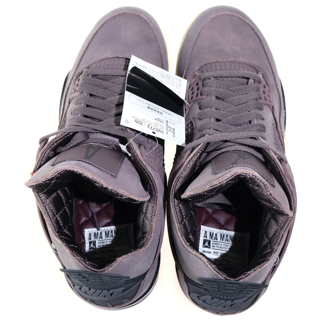 NIKE(ナイキ) ×A MA MANIERE AIR JORDAN 4 VIOLET ORE DV6773-220 アママニエール エアジョーダン4 バイオレットオレ ハイカットスニーカー ブラウン US9.5/27.5cm