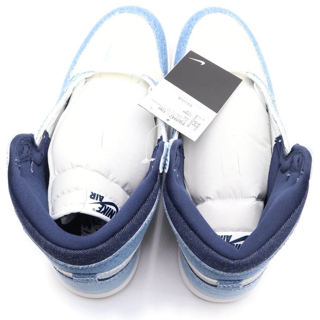 NIKE(ナイキ) AIR JORDAN 1 RETRO HIGH OG DENIM FQ2947-100 エアジョーダン1 レトロ デニム ハイカットスニーカー インディゴ/ホワイト US9.5/27.5cm