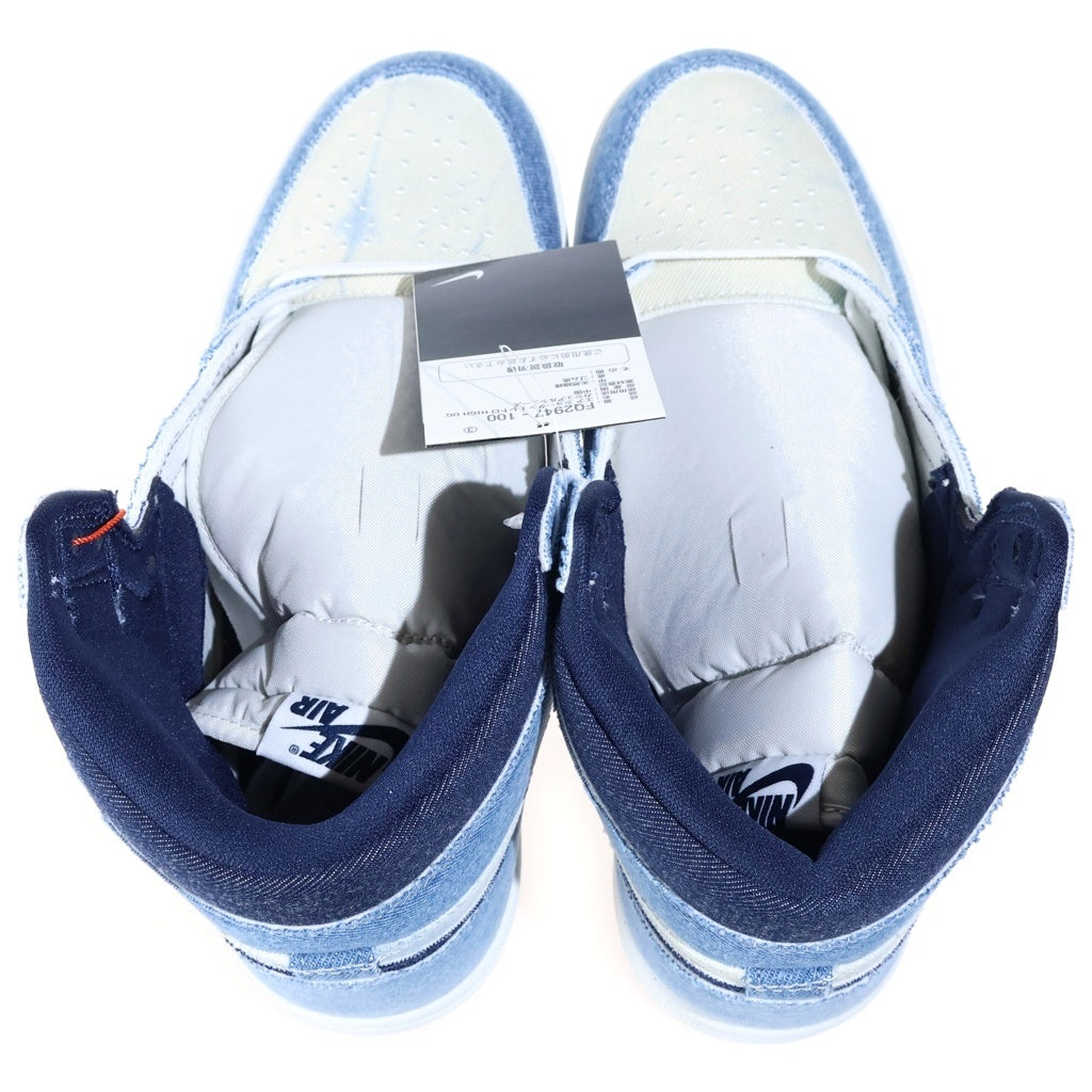 NIKE(ナイキ) AIR JORDAN 1 RETRO HIGH OG DENIM FQ2947-100 エアジョーダン1 レトロ デニム ハイカットスニーカー インディゴ/ホワイト US9.5/27.5cm