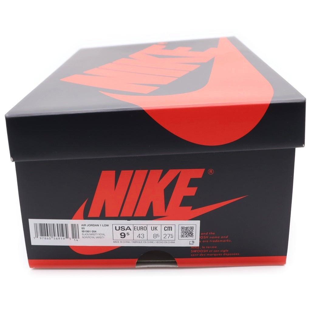 NIKE(ナイキ) AIR JORDAN 1 LOW 85 VARSITY ROYAL IB1981-004 バーシティ ロイヤル ローカットスニーカー ブラック/ブルー US9.5/27.5cm