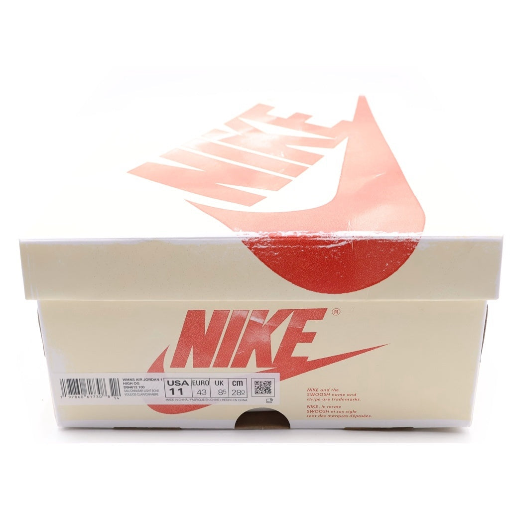 NIKE(ナイキ) WMNS AIR JORDAN 1 RETRO HIGH OG RARE/CINNABAR DB4612-100 ウィメンズ エアジョーダン1 レトロ ハイカットスニーカー ホワイト/レッド US11/28m レディース
