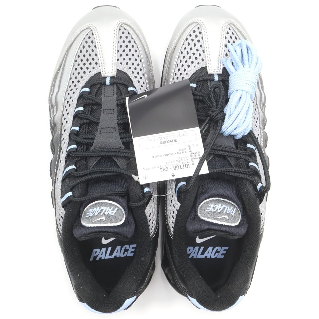 NIKE(ナイキ) ×PALACE SKATEBOARDS AIR MAX 95 BIG BUBBLE IQ7708-095 パレス エアマックス95 ビッグバブル ローカットスニーカー シルバー/ブラック US9.5/27.5cm