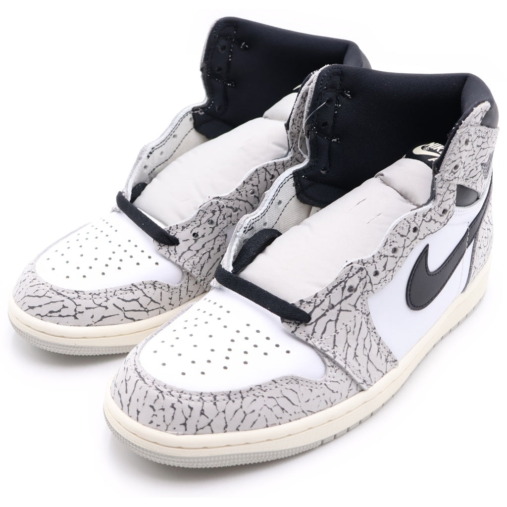 NIKE(ナイキ) AIR JORDAN 1 RETRO HIGH OG WHITE CEMENT ELEPHANT DZ5485-052 エアジョーダン1 ホワイトセメント ハイカットスニーカー ホワイト/グレー US9/27cm