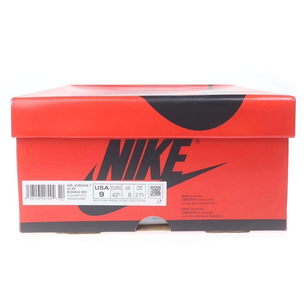 NIKE(ナイキ) AIR JORDAN 1 HI 85 BLACK/WHITE BQ4422-001 エアジョーダン1 85 パンダ ハイカットスニーカー ブラック/ホワイト US9/27cm