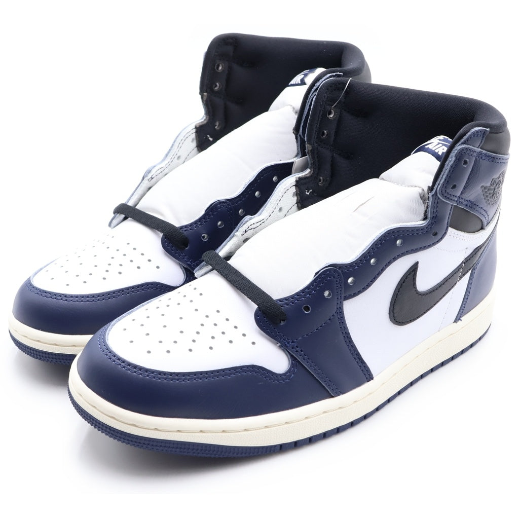 NIKE(ナイキ) AIR JORDAN 1 RETRO HIGH OG Midnight Navy DN5485-401 エアジョーダン 1 レトロ ミッドナイト ネイビー ハイカットスニーカー ホワイト/ネイビー US9.5/27.5cm