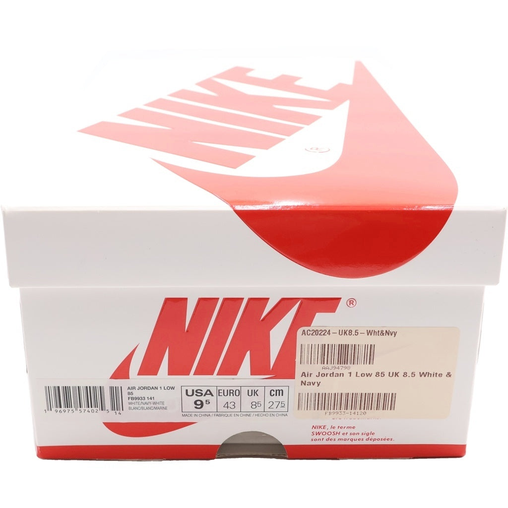 NIKE(ナイキ) AIR JORDAN 1 LOW 85 WHITE/NAVY-WHITE FB9933-141 エアジョーダン 1 ローカットスニーカー ホワイト/ブルー US9.5/27.5cm