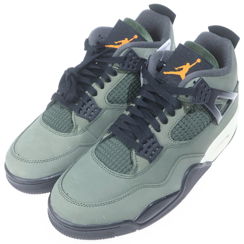 NIKE(ナイキ) ×UNDEFEATED AIR JORDAN 4 RETRO IB1519-200 アンディフィーテッド エアジョーダン4 レトロ ハイカットスニーカー カーキ US9.5/27.5cm