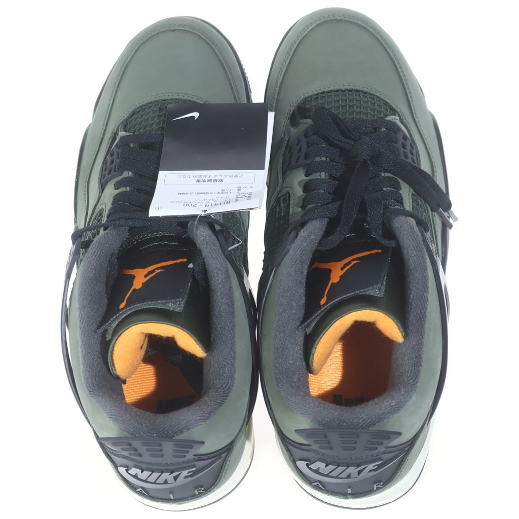 NIKE(ナイキ) ×UNDEFEATED AIR JORDAN 4 RETRO IB1519-200 アンディフィーテッド エアジョーダン4 レトロ ハイカットスニーカー カーキ US9.5/27.5cm