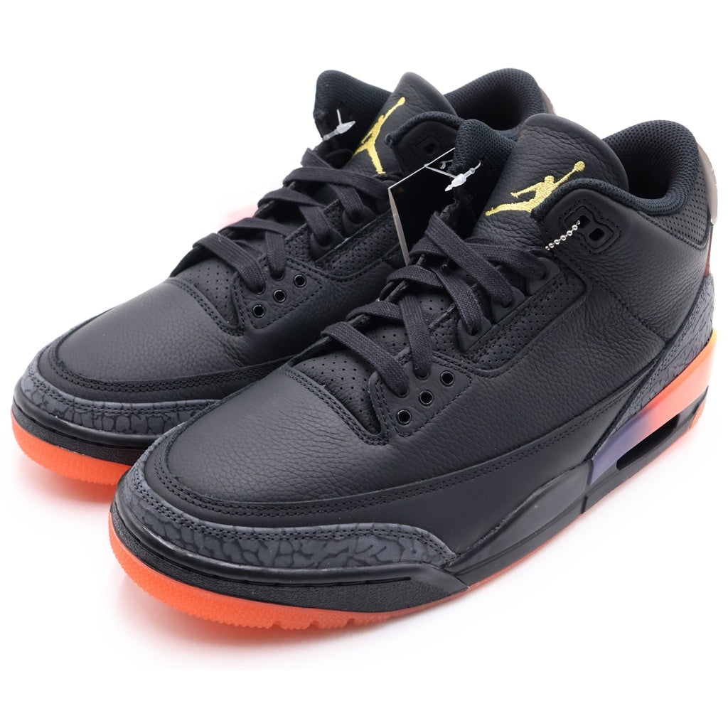 NIKE(ナイキ) ×J BALVIN AIR JORDAN 3 RETRO SP RIO FN0344-001 J バルヴィン エアジョーダン3 レトロ ハイカットスニーカー ブラック US9.5/27.5cm