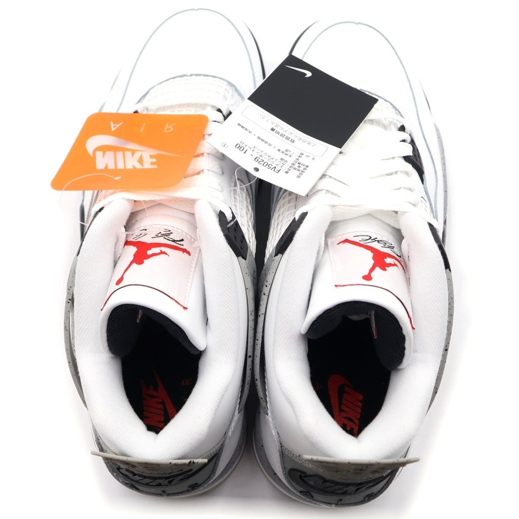 NIKE(ナイキ) AIR JORDAN4 RETRO WHITE CEMENT FV5029-100 エアジョーダン4 レトロ ホワイトセメント ハイカットスニーカー ホワイト US9.5/27.5cm