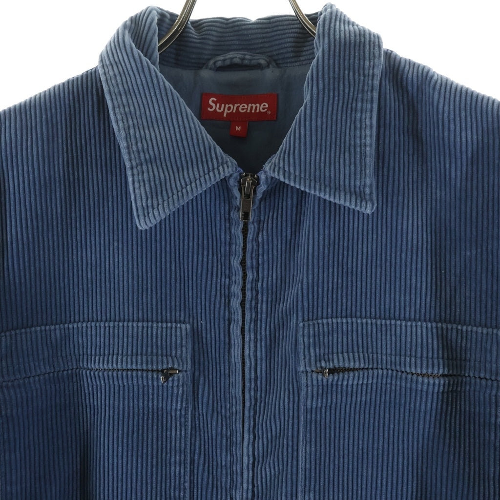 SUPREME(シュプリーム) 21AW Corduroy Zip Jacket コーデュロイ ジッアップジャケット ライトブルー