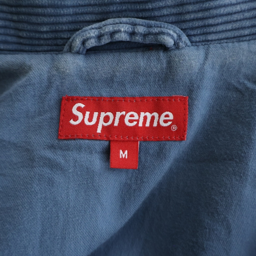 SUPREME(シュプリーム) 21AW Corduroy Zip Jacket コーデュロイ ジッアップジャケット ライトブルー