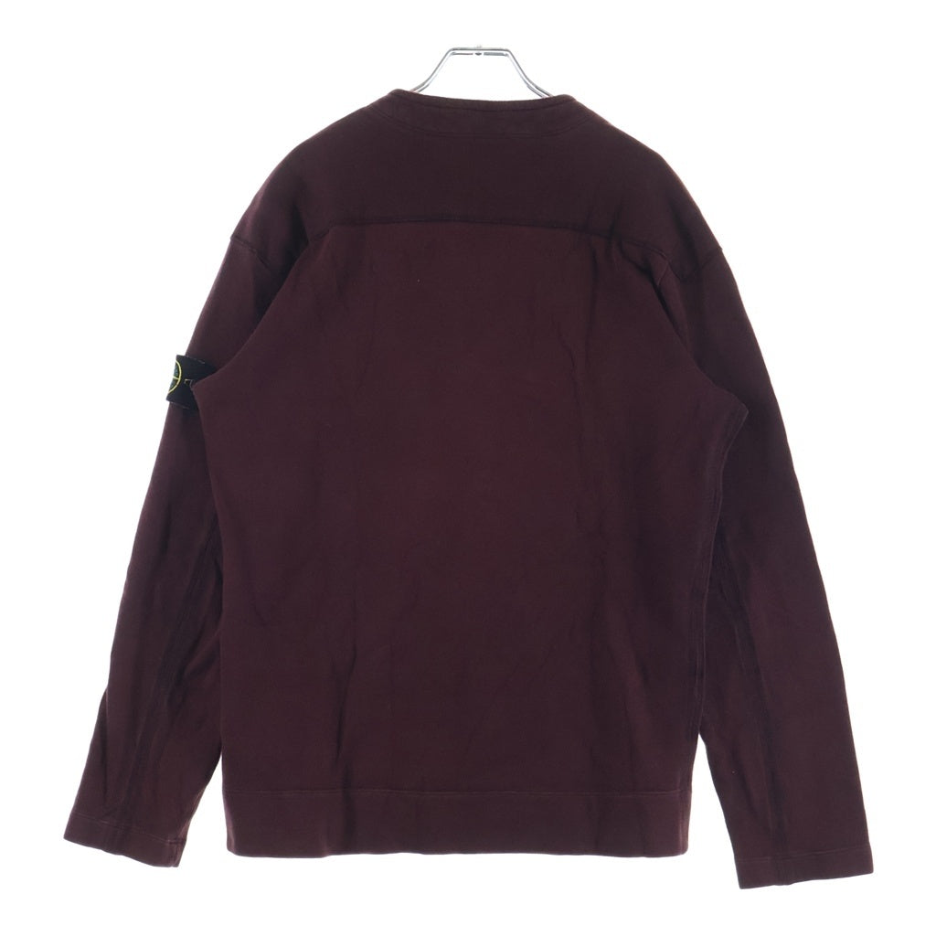 STONE ISLAND(ストーンアイランド) ワッペン付き Vネック スウェット トレーナーボルドー 531562139