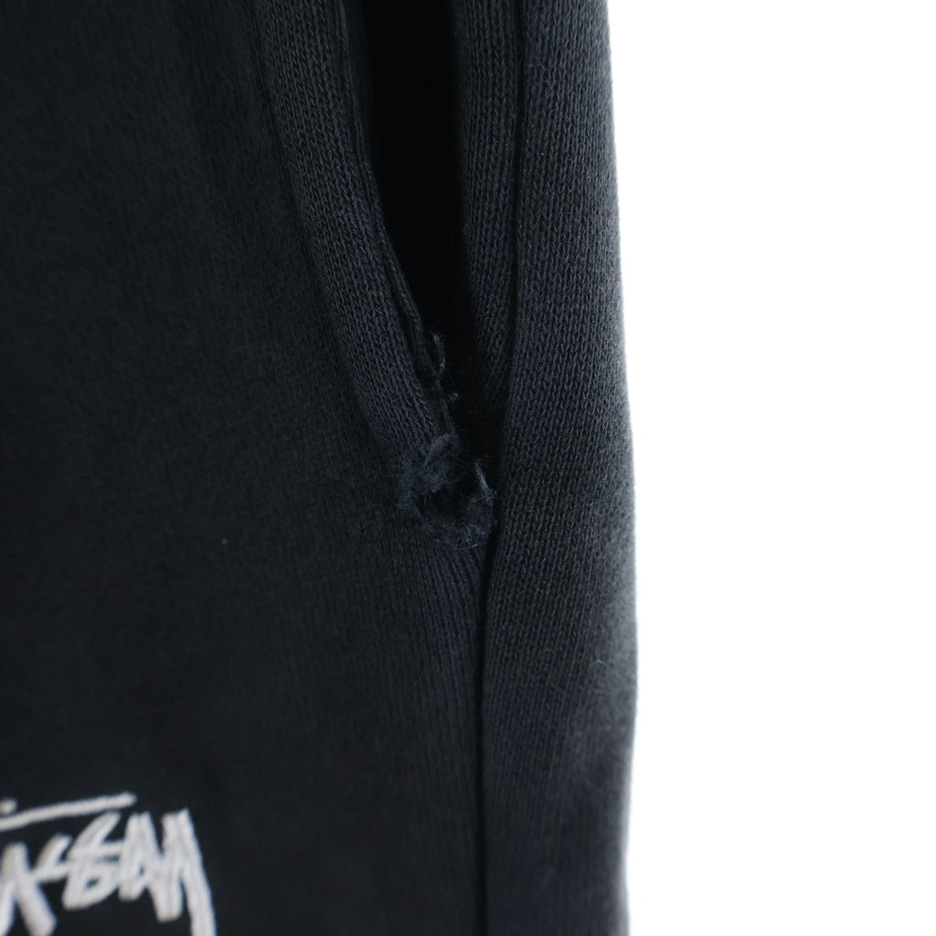 STUSSY(ステューシー) 21AW Stock Logo Pants ストック ロゴ刺繍 スウェット ロングパンツ ブラック 116481