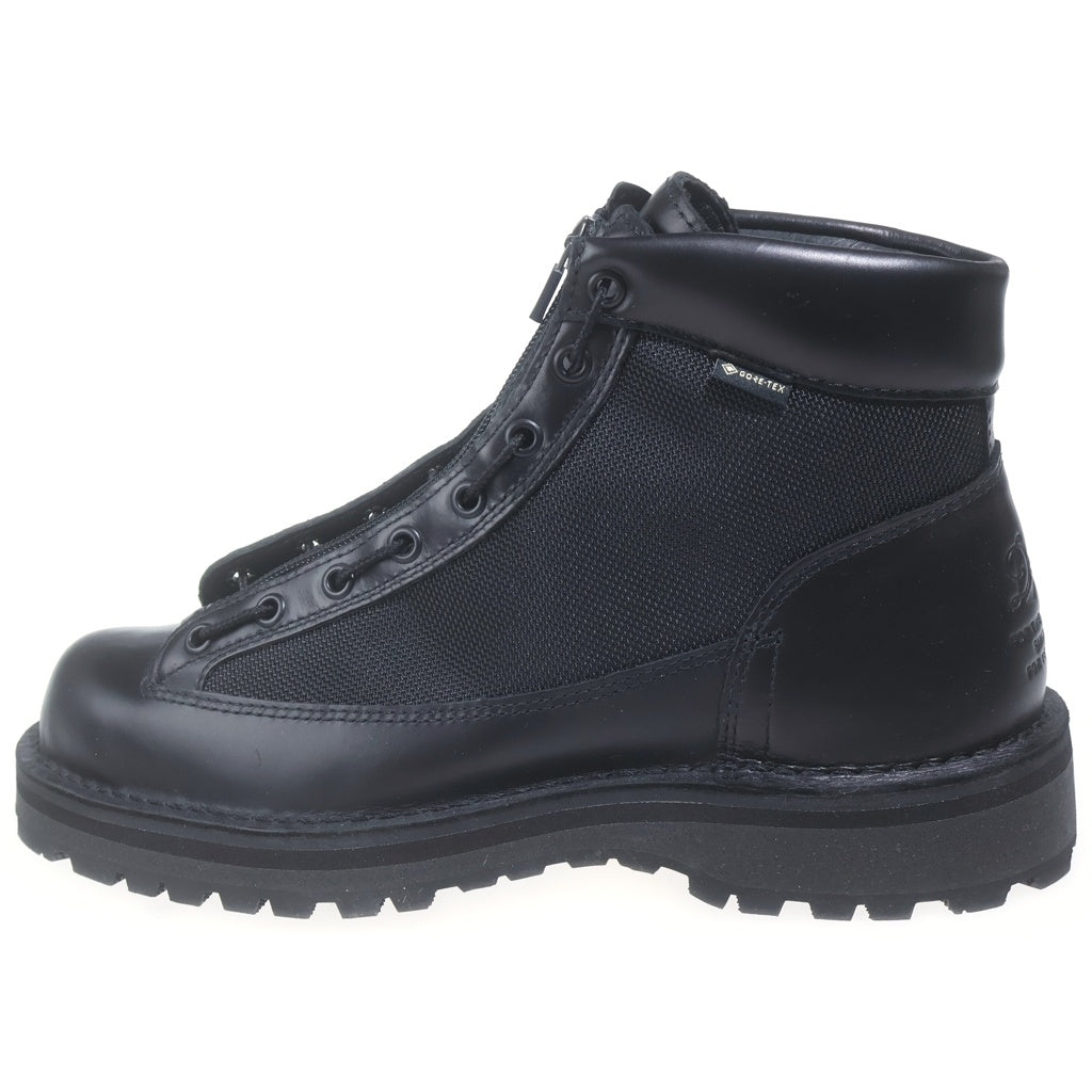 DANNER(ダナー) フィールド アール GORE-TEX ゴアテックス フロントジップデザイン レースアップ ハイカット トレッキング ブーツ ブラック D123000